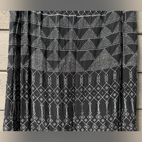 H&M Black White Beaded Top Boho Print Maxi Dress Sz 8 - Picture 7 of 11